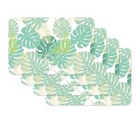 Vénilia Tovagliette Stampate Palm Tree - 4 Pezzi da Tavola per Sala da Pranzo, a Prova di Cibo, 30 x 45 cm