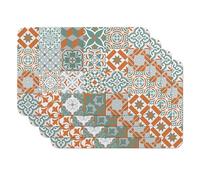 Vénilia Tovagliette stampate Rewind Brick, Tovagliette da Tavola, 4 pezzi, 30 x 45 cm