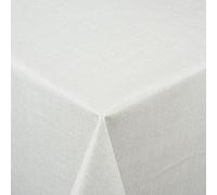 Venilia Véniline Linen 55222 - Tovaglia rettangolare in tela cerata, motivo grafico, facile da pulire, 140 x 200 cm, colore: Grigio chiaro