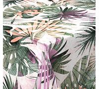 Venilia Véniline Tropics 55296 - Tovaglia ovale in tela cerata, motivo grafico, facile da pulire, 1,4 x 2 m