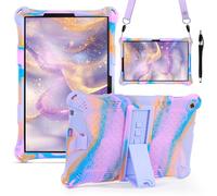 VENINGO Custodia Cover Compatibile con Lenovo Tab M10 3rd Gen 10.1" Cover in Silicone Morbido con Supporto Integrato,Include Penna Stilo Capacitiva + Cinghia per Spalla Viola