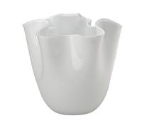 Venini Fazzoletti Opalini Vaso medio bianco lattimo di Fulvio Bianconi 700.02
