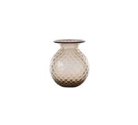 VENINI VASO BALLOTON FIORI D.11 CM MOKA-ROSSO H.13 CM