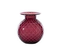 VENINI VASO BALLOTON FIORI D.18 CM VIOLA-ROSSO H.21,3 CM