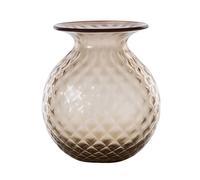 VENINI VASO BALLOTON FIORI D.21 CM MOKA-ROSSO H.24 CM