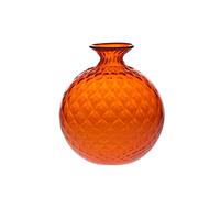 VENINI Vaso Ballotton monofiore XL Arancio Filo Indaco