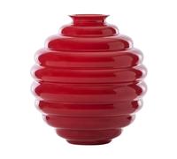 VENINI VASO DECO D.26 CM ROSSO-LATTIMO H.29 CM
