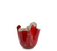 Venini Vaso Fazzoletto Rosso/Verde Mela 700.04