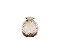 VENINI VASO MONOFIORE BALLOTON D.11 CM MOKA FILO ROSSO H.12,5 CM FO310014000F0BSR