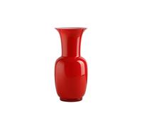 VENINI VASO OPALINO D.17 CM ROSSO VIVO LATTIMO H.36 CM FO370622000O0DG