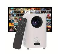 VenirCool - Mini proiettore portatile per film all'aperto, 720P, supporta la decodifica 4K e piccolo proiettore supportato da 200 pollici, compatibile con TV Stick, telefono, PS5, HDTV, USB, per casa