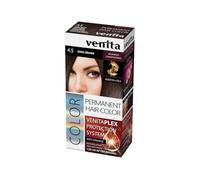VENITA PLEX - Tinta per capelli intensa e intensa di alta qualità, marrone scuro/castano scuro 4.5, con cheratina e oli naturali, con sistema di protezione dei capelli a 3 strati, 125 ml