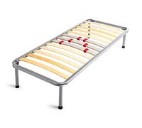 venixsoft Rete Letto ROBUSTA doghe in faggio e Telaio in Ferro-regolatori di rigidità con Doppie doghe centrali - 80x190