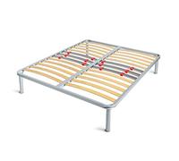 venixsoft Rete Letto ROBUSTA doghe in faggio e Telaio in Ferro-regolatori di rigidità con Doppie doghe centrali 160x200