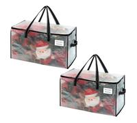 VENO 2 pezzi 76L Borse per trasloco grandi, scatole trasloco con coperchie e manici rinforzati, sacchetti di stoccaggio pieghevole per traslochi, deposito vestiti, viaggi (Trasparente, Set da 2)