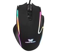 Veno Scorp ViperX - Mouse da gioco RGB - Sensore di precisione da 12.800 DPI, 9 pulsanti programmabili, mouse da gioco ergonomico per PC/Mac con retroilluminazione RGB personalizzabile e memoria