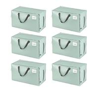 VENO Set da 6 Borsa da 100 l trasloco grandi con cerniere e manici rinforzati, resistenti scatole per trasloco, sacchi vestit per traslochi, stoccaggio, viaggi, campeggio (Verde chiaro, Set da 6)