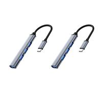 VENOAL 2X 4 Porte USB Hub Splitter Multi Hub Tipo C a USB 3.0 Adattatore USB Diverse Porte Adattatore di Alimentazione