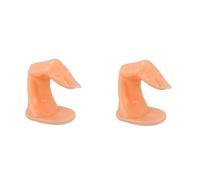 VENOAL 2X Manichino Dito False per la Formazione del Gel Acrilico Vetroresina Nail Art-Arancio.