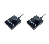 VENOAL 2X Multimedia Programmabile Tastiera Manopola USB Tastiera Personalizzata Mini Macro Tastiera Controller Volume (Piccolo Pulsante )