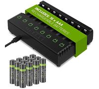 Venom Batterie ricaricabili AAA + dock di ricarica - Include 16 batterie AAA 800mAh