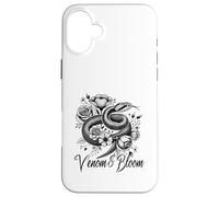 Venom & Bloom - Snake con fiori di tatuaggio Custodia per iPhone 16 Plus