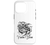 Venom & Bloom - Snake con fiori di tatuaggio Custodia per iPhone 16 Pro