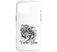 Venom & Bloom - Snake con fiori di tatuaggio Custodia per iPhone 16 Pro Max