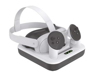 Venom Charging Dock and Rechargeable Battery Packs for Meta Quest 3 | stazione di ricarica meta quest 3, batterie ricaricabili, supporto visore, ricarica controller, led