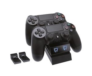 Venom Dock di ricarica doppio USB per controller PS4, indicatore LED, Nero | dock di ricarica ps4, caricabatterie doppio dualshock 4, usb, indicatore led, base da scrivania