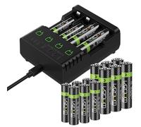 Stazione di ricarica intelligente Venom più 8 batterie ricaricabili AAA e 8 b...