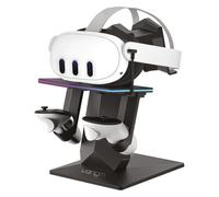 Venom Supporto di ricarica RGB per Meta Quest 3S/3/2/Pro | Caricatore USB-C e stand con illuminazione LED a 7 colori