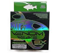 Venom X8 - Lenza da pesca intrecciata 0,06 mm, 3,4 kg, ultra latt, elevata resistenza ai nodi e agli urti, per pesca a spinning, carpa e predatori