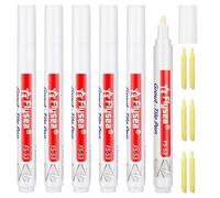 Venprodium 6 Pezzi Pennarello per Fughe Piastrelle Bianco con Punta di Ricambio, Stucco per Fughe Piastrelle, Sbianca Fughe Pavimento Impermeabile, Stucco per Pavimenti, Pareti Bagni