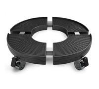 Venprodium Sottovaso con Ruote Regolabile 38-54 cm, Carrello Portavasi Rotondo con Ruote Girevoli a 360°, Portavasi con Ruote, Capacità 200 KG, Carrello per Piante Interno ed Esterno, Nero