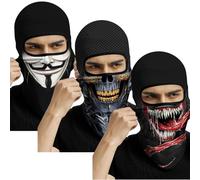 VENS LUEE 3 passamontagna da sci, maschera integrale da moto, unisex, per ciclismo, Halloween, cosplay, cosplay, Set da 6., Etichettalia unica