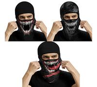 VENS LUEE 3 passamontagna da sci, maschera integrale da moto, unisex, per ciclismo, Halloween, cosplay, cosplay, Set 33, Etichettalia unica