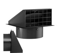 Vent Cover, Exhaust Shield, 5.4x3.78in Stainless Steel Dryer Outlet with Removable Mesh, Non Return Flap and Rubber Seal for Range Hood, Exterior Wall Kitchen Bathroom Airflow Protection System