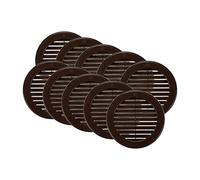 Vent Systems Ø 100 mm 10 pezzi copertura di ventilazione marrone - prese d'aria rotonde - copertura griglia - protezione insetti integrata - prese d'aria HVAC per bagno, ufficio, cucina
