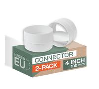 Vent Systems 10 cm, 2 pezzi ammortizzatori di ritorno, chiusura in plastica ABS usa e getta per flusso d'aria, 100 mm