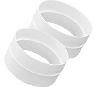 Vent Systems 100 mm / 4" - Confezione da 2 - Connettore rotondo maschio - in plastica ABS HVAC Inline Condotto Raccordi per tubo flessibile o rigido in PVC - Adattatore per sistema di ventilazione