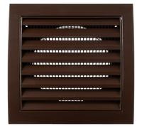 Vent Systems 100 mm / 4 pollici marrone plastica Vent Cover - durevole Louvered parete griglia di scarico con built-in Mesh Screen - Presa HVAC per bagno, cucina, garage, casa miglioramento - uso