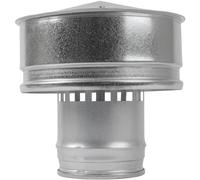 Vent Systems 100 mm Tappo tondo in metallo zincato per tutte le condizioni atmosferiche Tappo di scarico tondo superiore Coperchio di sfiato 10 cm