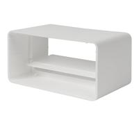 Vent Systems 110 x 55 mm Connettore per canale rettangolare con ammortizzatore di ritegno - Connettore in plastica per sistemi di ventilazione piatti - Raffreddamento, riscaldamento, ventilazione,