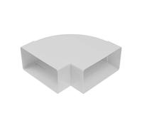 Vent Systems 120 x 60 mm curva orizzontale rettangolare per tubo di collegamento Angolo: 90°. Sistema di ventilazione, riscaldamento, raffreddamento