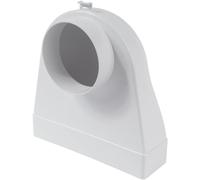 Vent Systems 204 x 60 mm, connettore a canale angolare rettangolare a 90°, passaggio a tubo con diametro di 100 mm, presa d'aria, giunto di scarico per sistemi HVAC - Connettore di ventilazione per