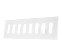 Vent Systems 300 x 100 mm bianco griglia di ventilazione regolabile con griglia per insetti. Applicazioni HVC, riscaldamento, raffreddamento e ventilazione. Copertura di sfiato interna ed esterna.