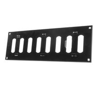 Vent Systems 300 x 100 mm, griglia di ventilazione in metallo, rettangolare, nera, copertura regolabile, griglia di ventilazione per riscaldamento/raffreddamento, aria condizionata, per interni ed