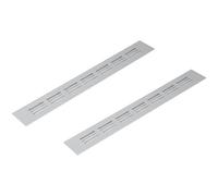 Vent Systems 40 x 300 mm Confezione da 2 griglie di ventilazione in alluminio argento con griglia per insetti. Applicazioni HVC, riscaldamento, raffreddamento e ventilazione.