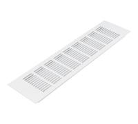 Vent Systems 400 x 100 mm (dimensioni esterne) griglia di ventilazione rettangolare - copertura in alluminio bianco - copertura per presa d'aria - HVAC per la ventilazione dell'armadio di casa - presa